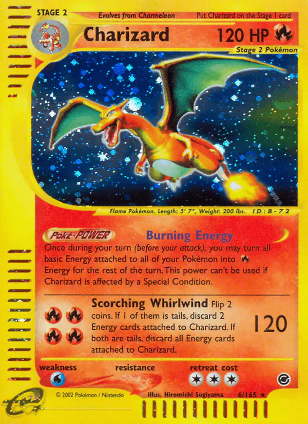 Carta Charizard 6/165 de Expedition Base Set