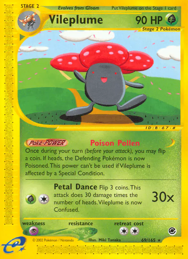 Carta Vileplume 69/165 de Expedition Base Set