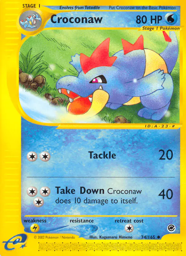 Carta Croconaw 74/165 de Expedition Base Set