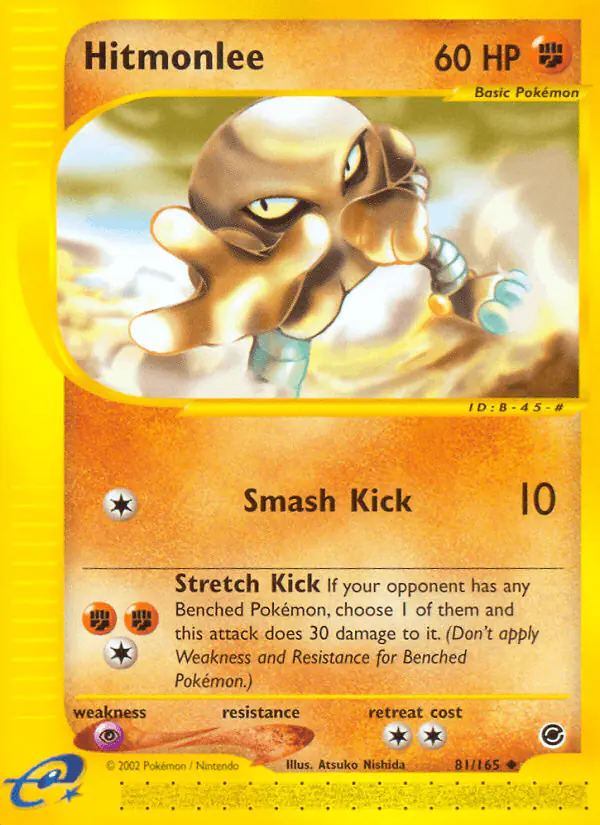 Carta Hitmonlee 81/165 de Expedition Base Set