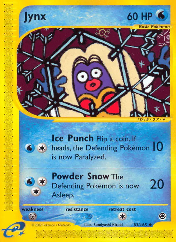 Carta Jynx 83/165 de Expedition Base Set