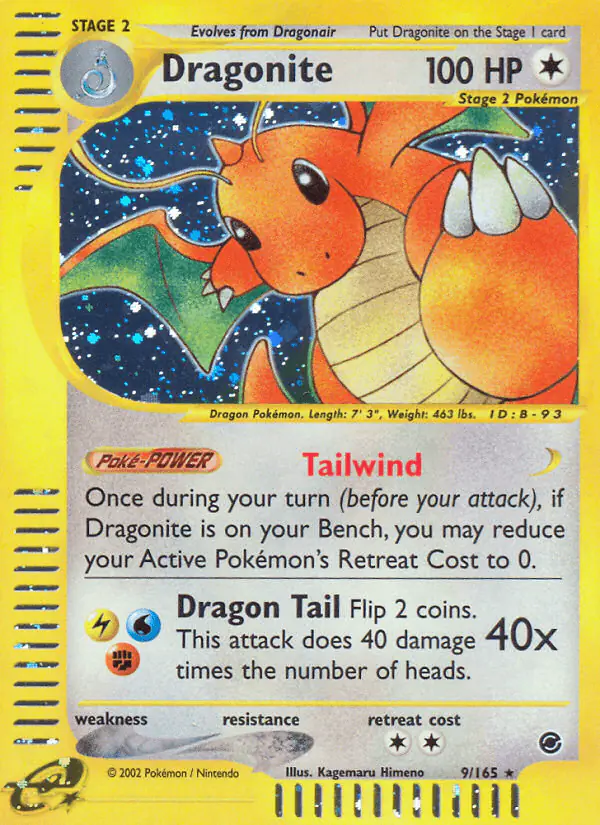 Carta Dragonite 9/165 de Expedition Base Set