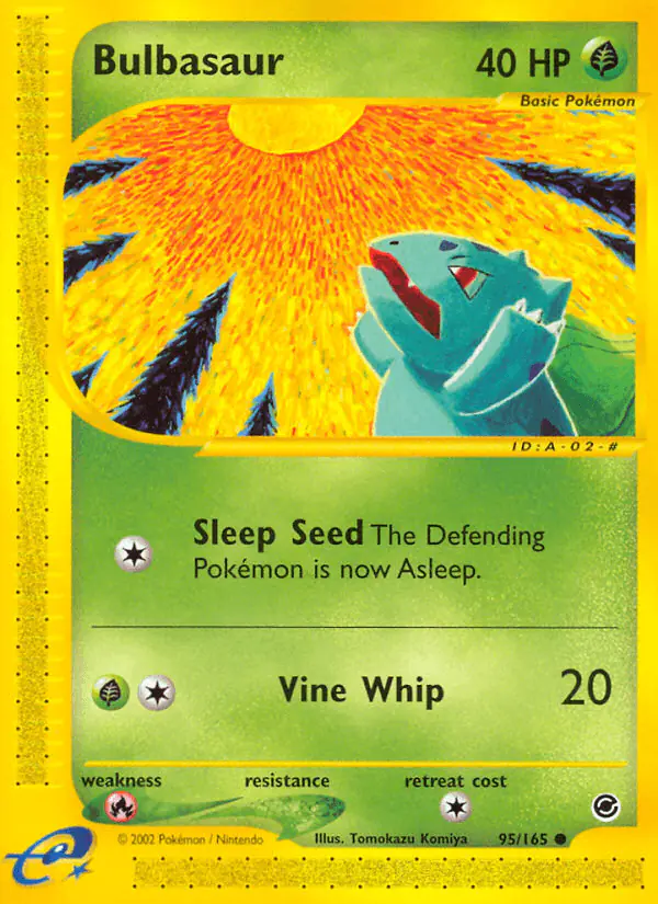 Carta Bulbasaur 95/165 de Expedition Base Set