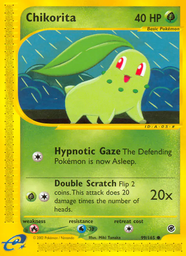 Carta Chikorita 99/165 de Expedition Base Set
