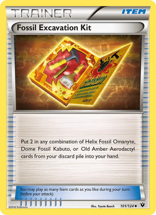 Carta Fossil Excavation Kit 101/124 de Fates Collide