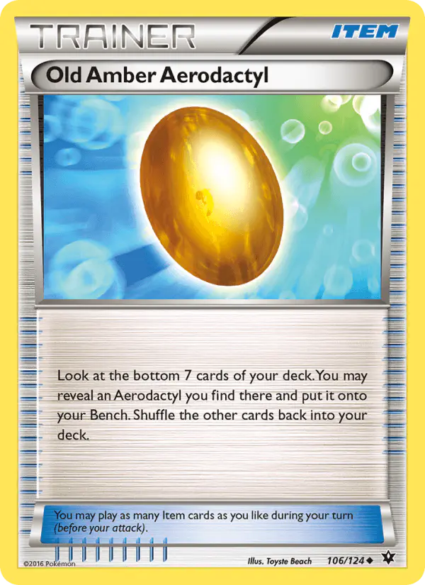 Carta Old Amber Aerodactyl 106/124 de Fates Collide