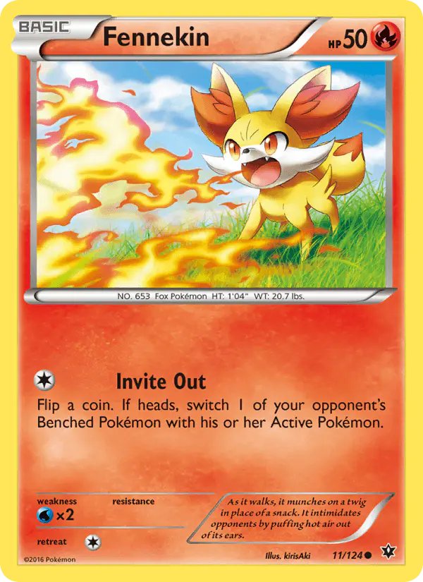 Carta Fennekin 11/124 de Fates Collide