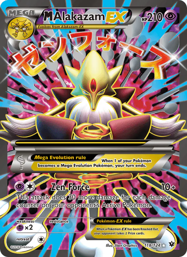 Carta M Alakazam EX 118/124 de Fates Collide