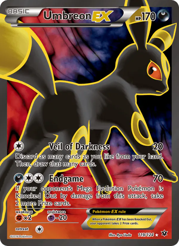 Carta Umbreon EX 119/124 de Fates Collide