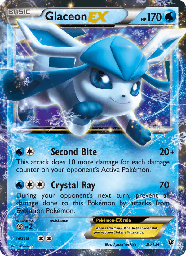 Carta Glaceon EX 20/124 de Fates Collide