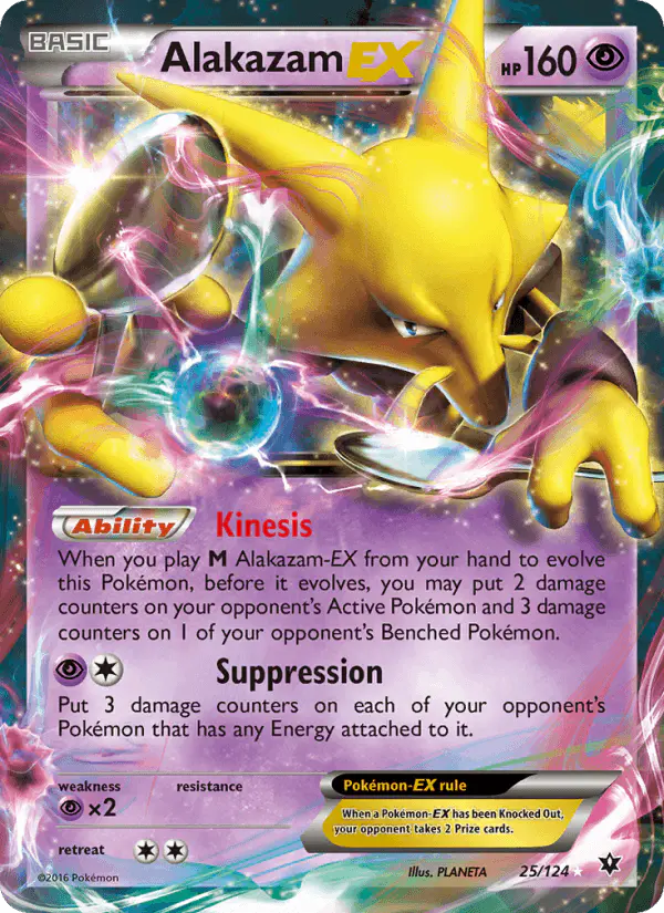 Carta Alakazam EX 25/124 de Fates Collide