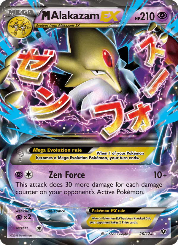 Carta M Alakazam EX 26/124 de Fates Collide