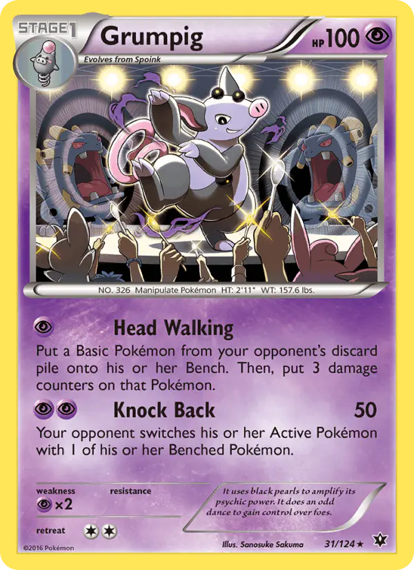 Carta Grumpig 31/124 de Fates Collide