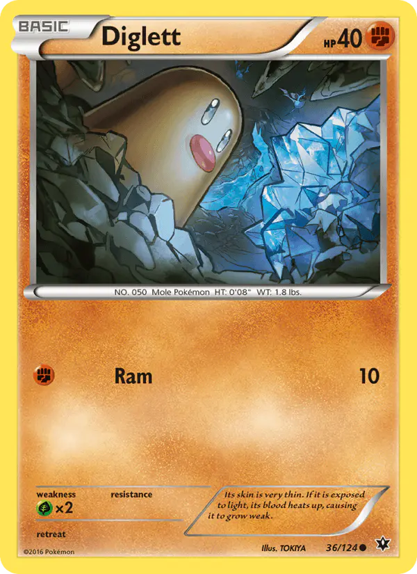 Carta Diglett 36/124 de Fates Collide