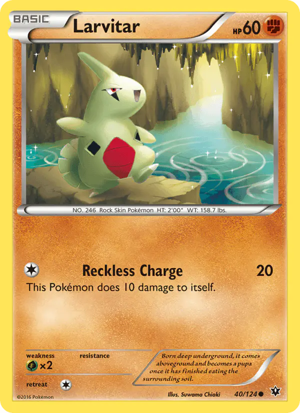 Carta Larvitar 40/124 de Fates Collide