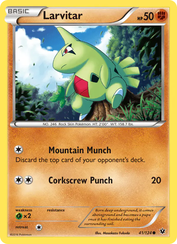 Carta Larvitar 41/124 de Fates Collide