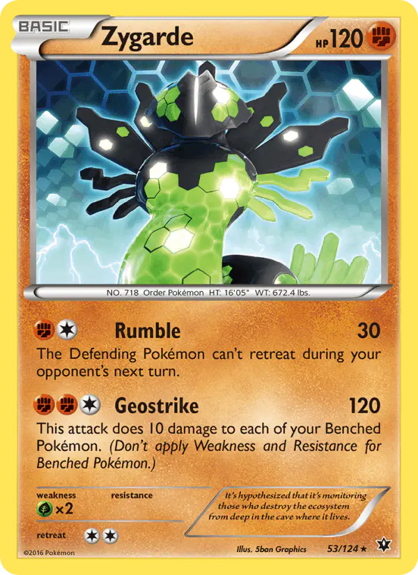 Carta Zygarde 53/124 de Fates Collide
