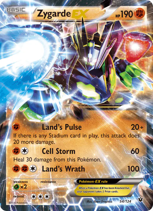 Carta Zygarde EX 54/124 de Fates Collide