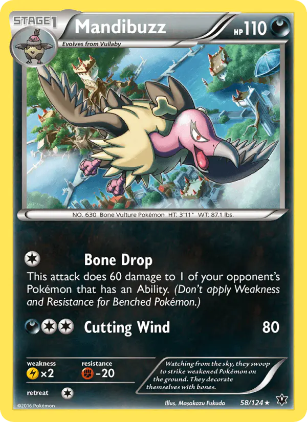 Carta Mandibuzz 58/124 de Fates Collide
