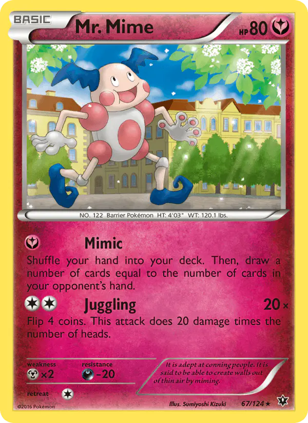 Carta Mr. Mime 67/124 de Fates Collide