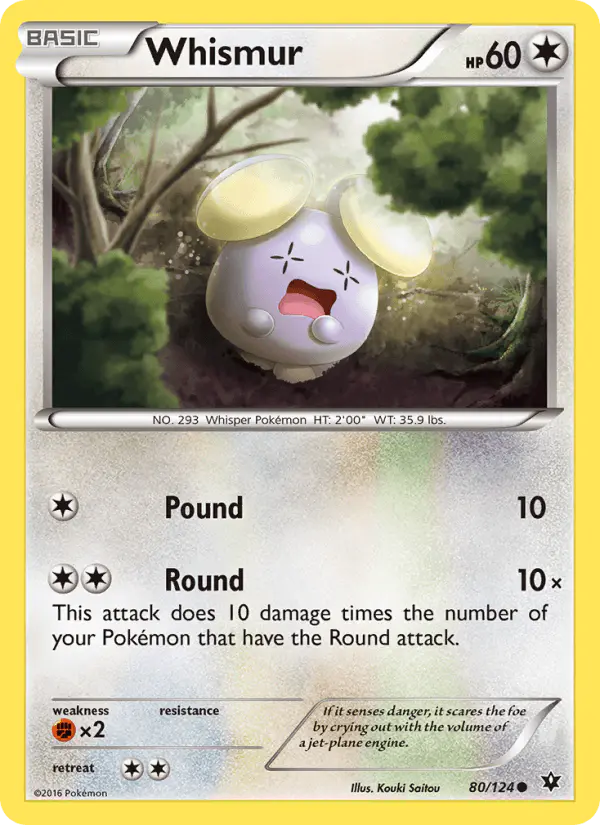 Carta Whismur 80/124 de Fates Collide