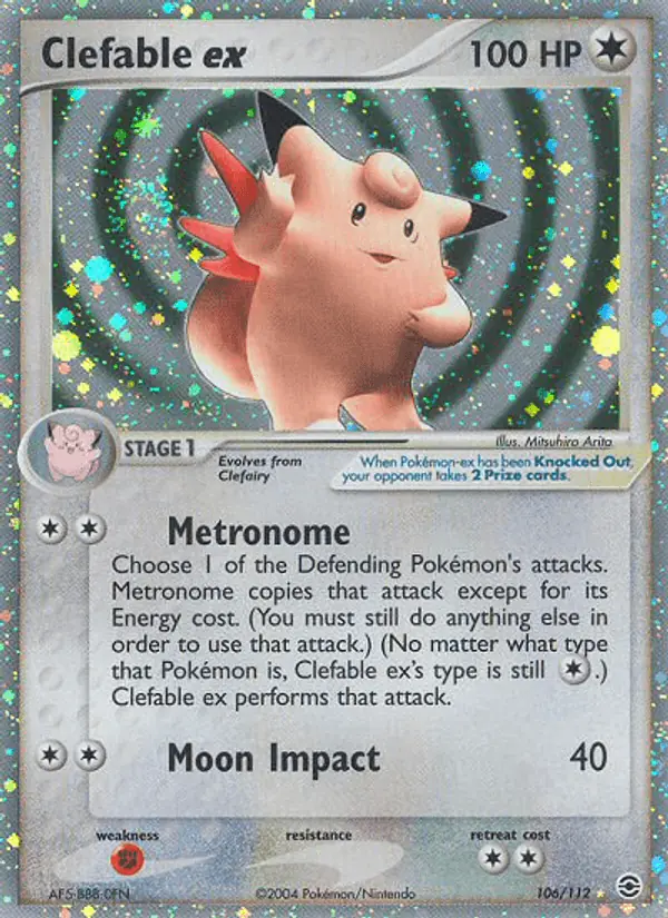 Carta Clefable ex 106/112 de FireRed & LeafGreen
