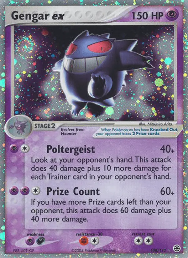 Carta Gengar ex 108/112 de FireRed & LeafGreen