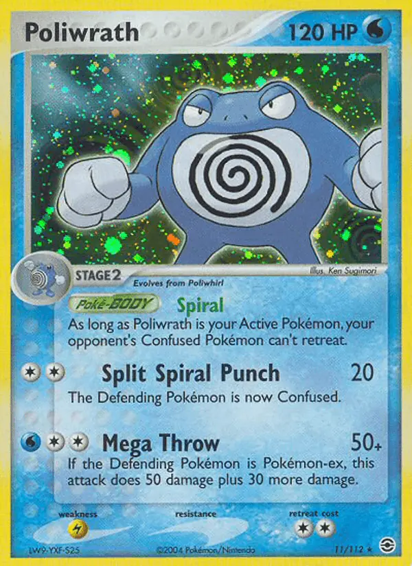 Carta Poliwrath 11/112 de FireRed & LeafGreen