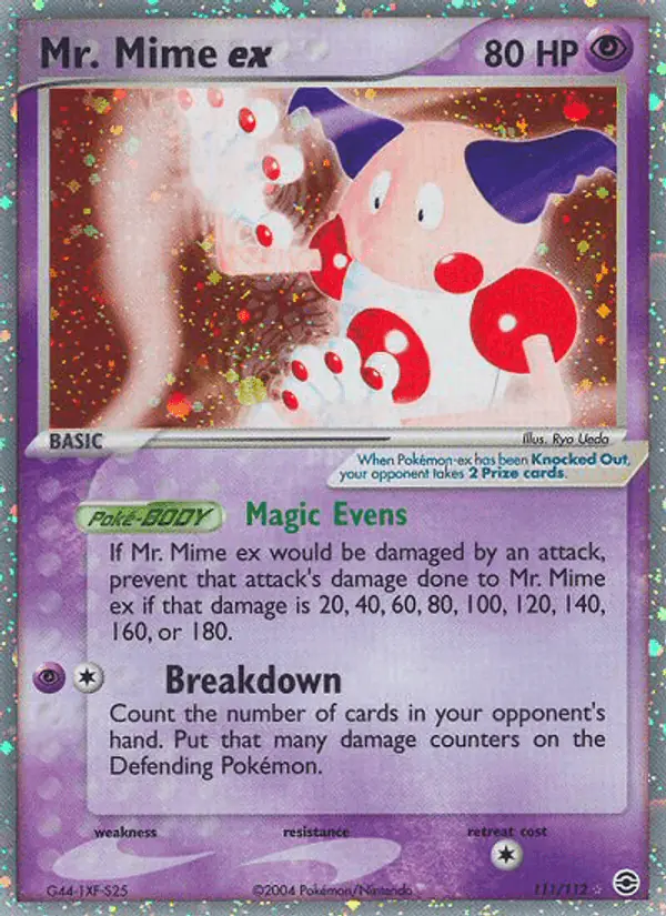 Carta Mr. Mime ex 111/112 de FireRed & LeafGreen