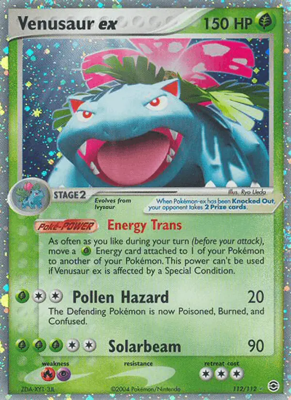 Carta Venusaur ex 112/112 de FireRed & LeafGreen