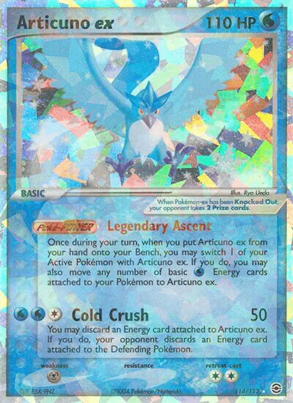 Carta Articuno ex 114/112 de FireRed & LeafGreen