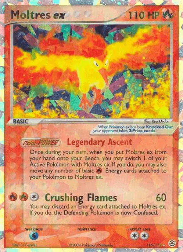 Carta Moltres ex 115/112 de FireRed & LeafGreen