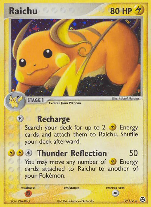 Carta Raichu 12/112 de FireRed & LeafGreen