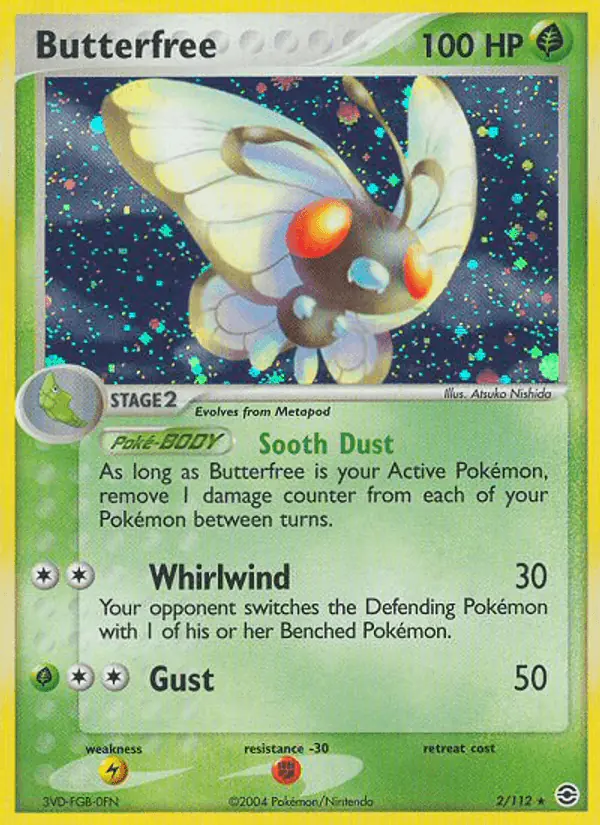 Carta Butterfree 2/112 de FireRed & LeafGreen