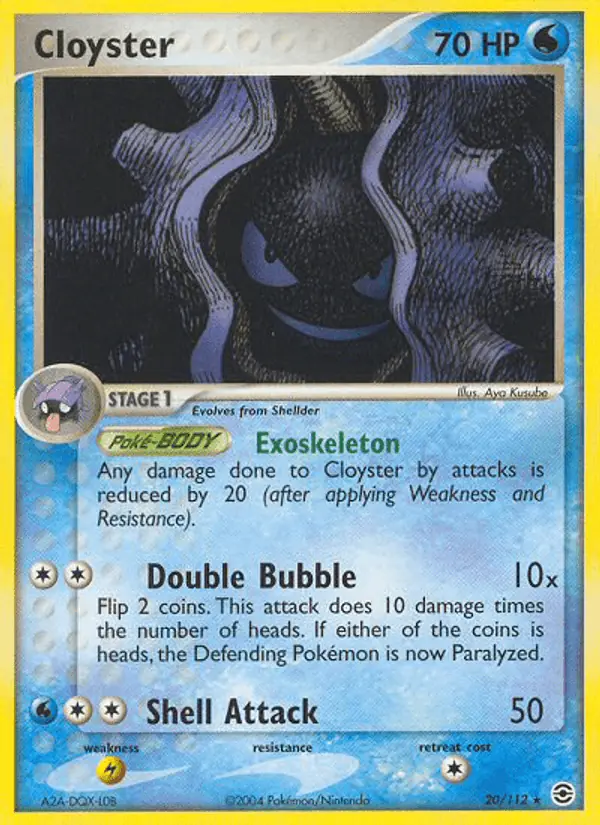Carta Cloyster 20/112 de FireRed & LeafGreen
