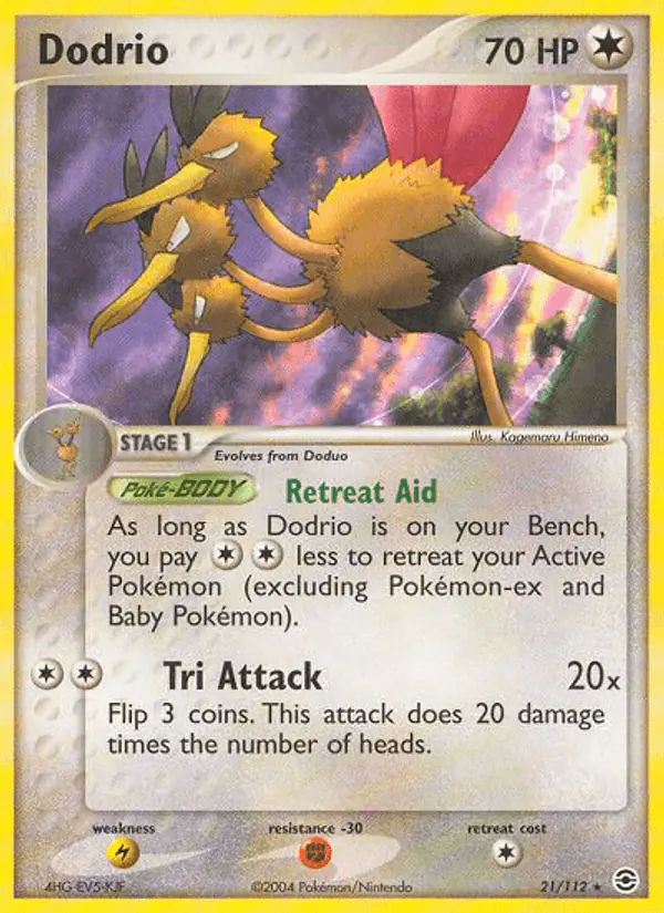 Carta Dodrio 21/112 de FireRed & LeafGreen