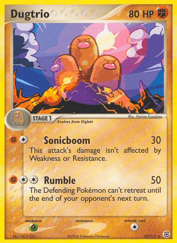 Carta Dugtrio 22/112 de FireRed & LeafGreen