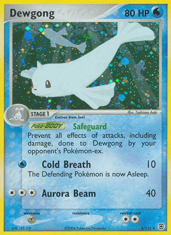 Carta Dewgong 3/112 de FireRed & LeafGreen
