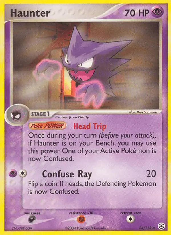 Carta Haunter 34/112 de FireRed & LeafGreen