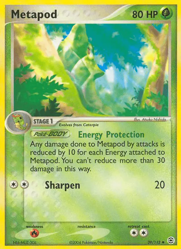 Carta Metapod 39/112 de FireRed & LeafGreen