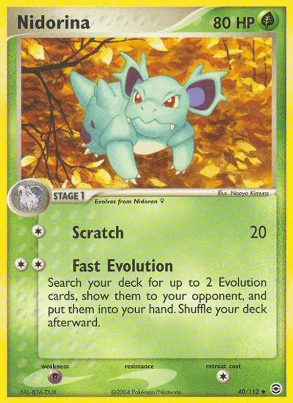 Carta Nidorina 40/112 de FireRed & LeafGreen