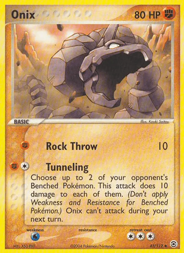 Carta Onix 42/112 de FireRed & LeafGreen