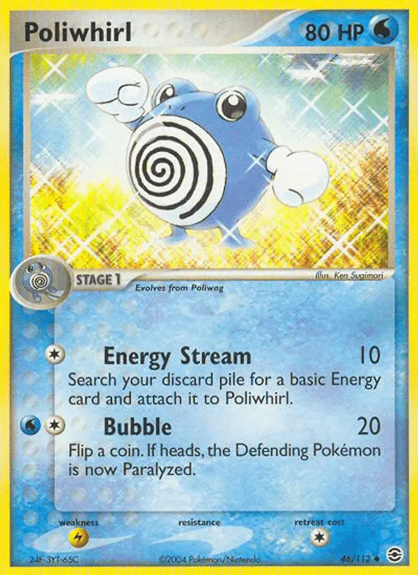 Carta Poliwhirl 46/112 de FireRed & LeafGreen