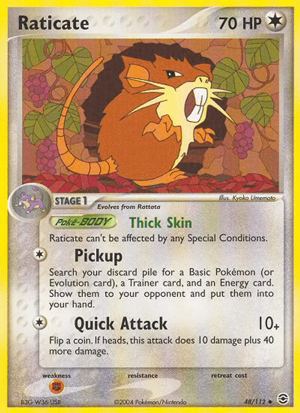 Carta Raticate 48/112 de FireRed & LeafGreen