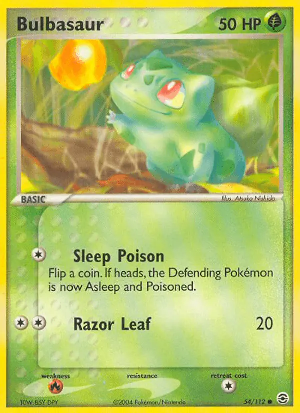 Carta Bulbasaur 54/112 de FireRed & LeafGreen