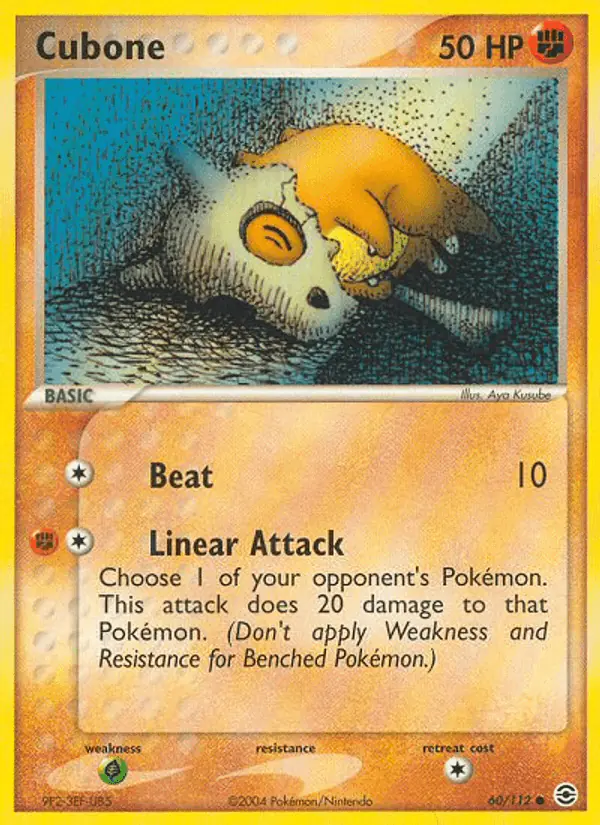 Carta Cubone 60/112 de FireRed & LeafGreen