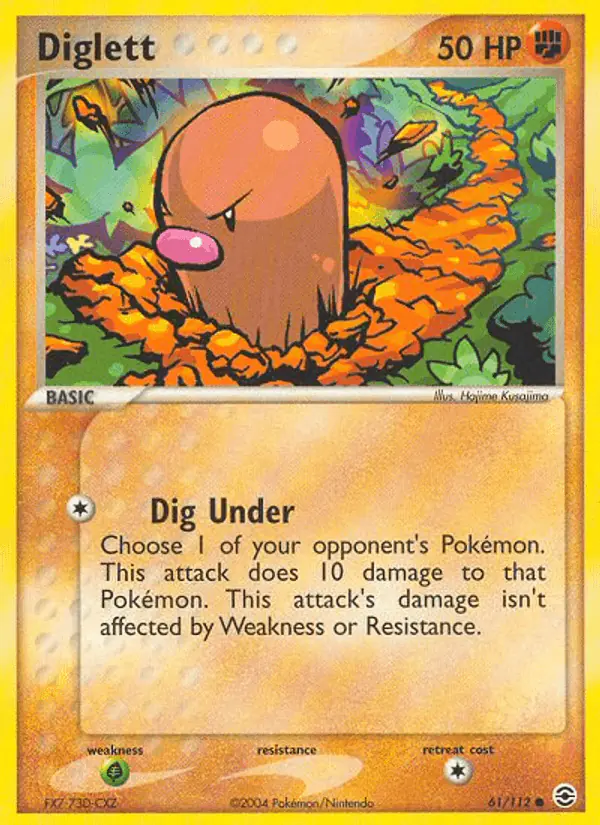 Carta Diglett 61/112 de FireRed & LeafGreen