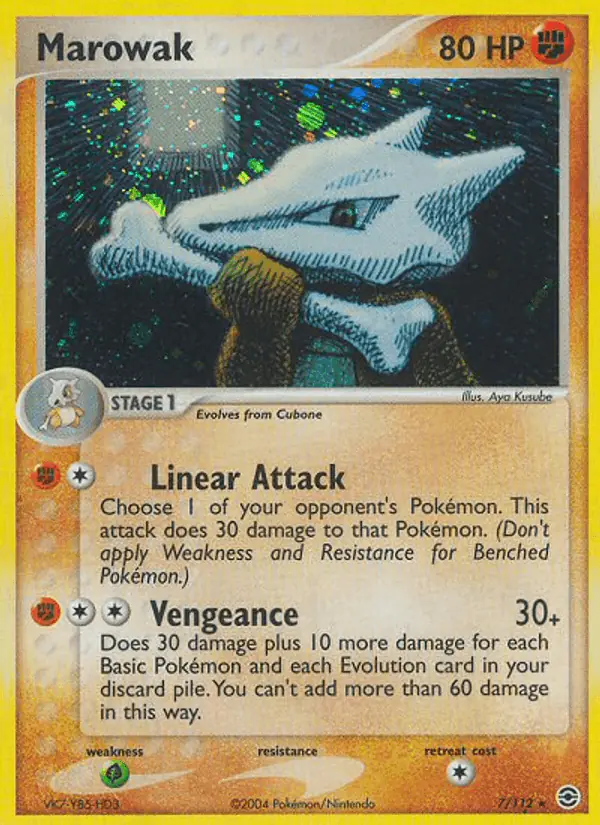 Carta Marowak 7/112 de FireRed & LeafGreen