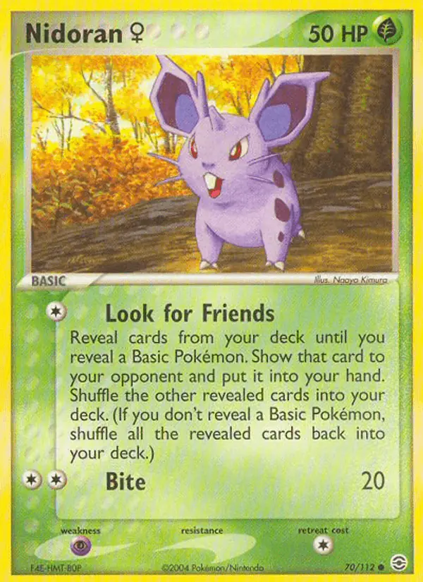 Carta Nidoran♀ 70/112 de FireRed & LeafGreen