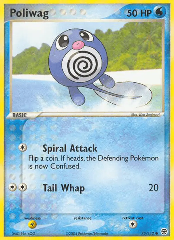 Carta Poliwag 75/112 de FireRed & LeafGreen